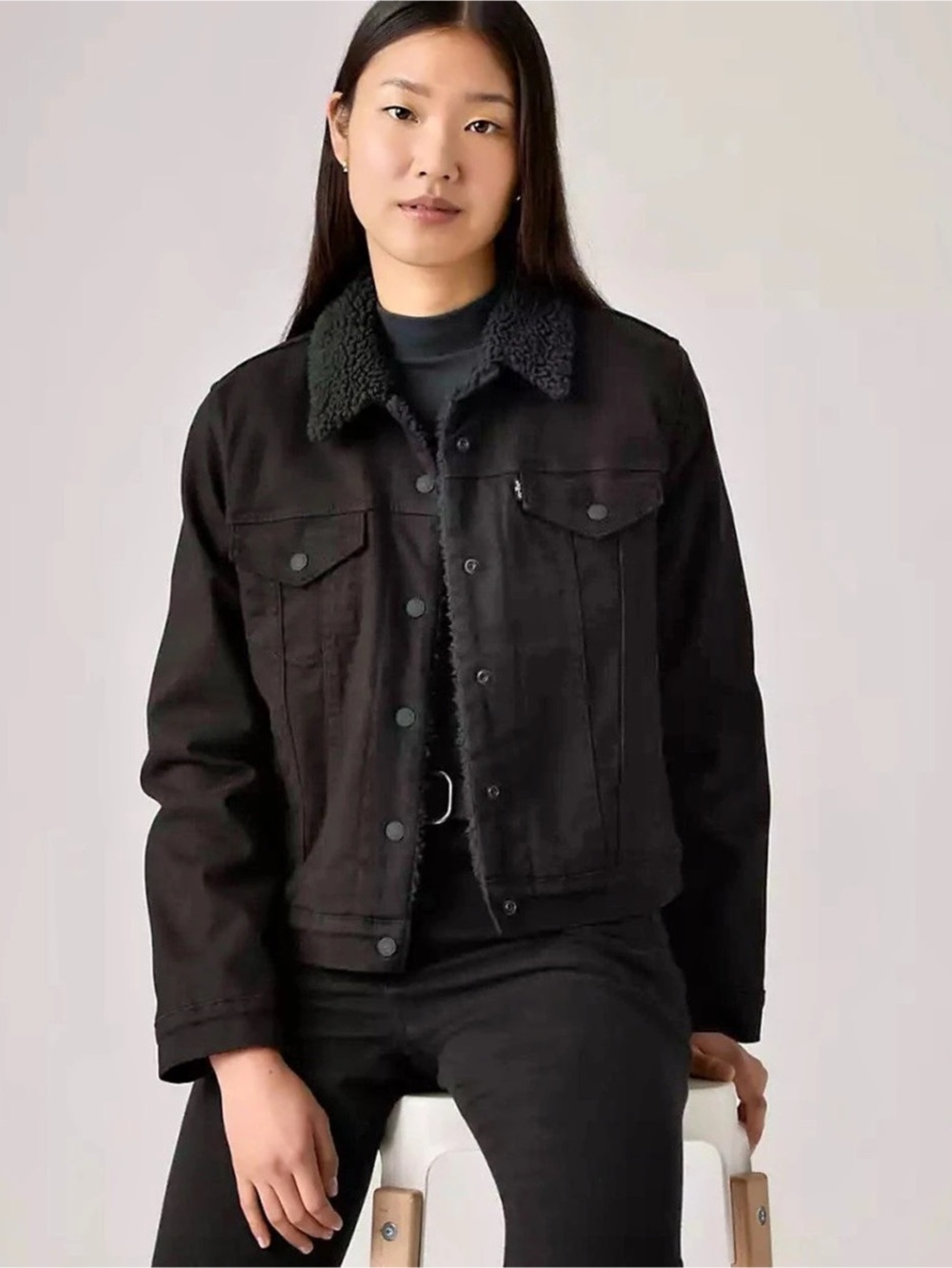 Levi's Original Sherpa Trucker Jacket Black size M